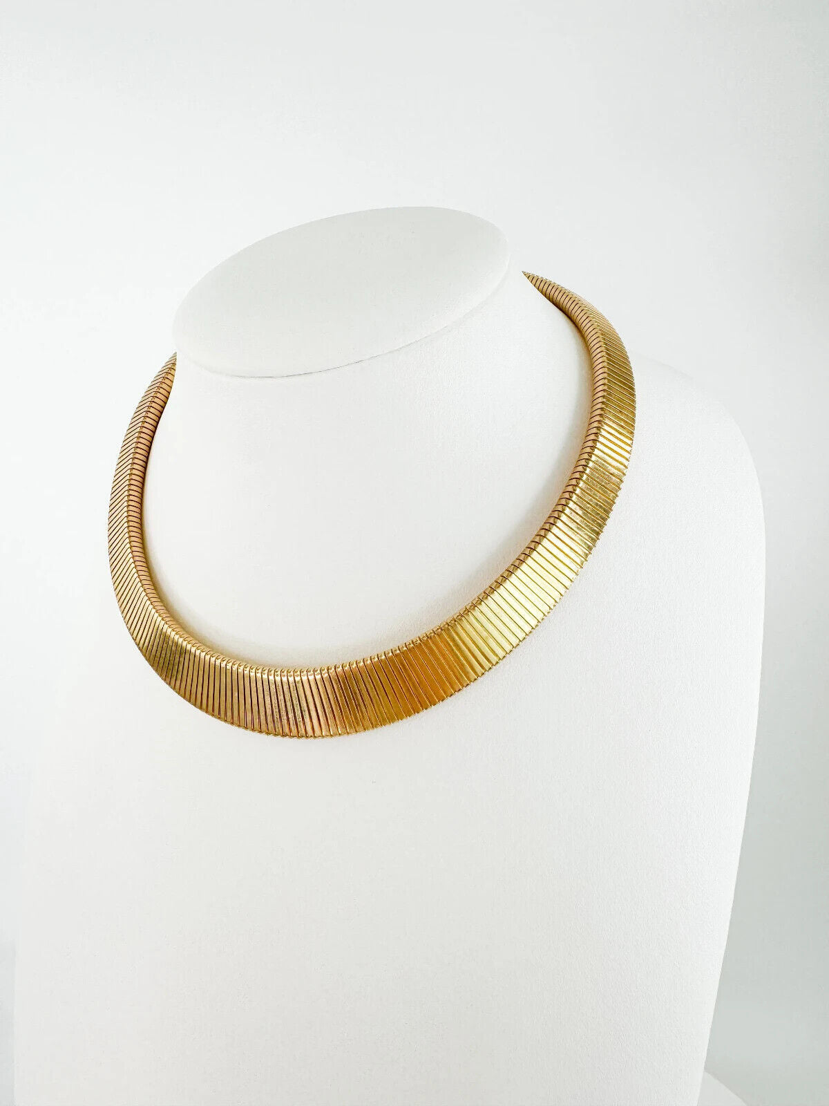 Vintage Christian Dior Necklace, Dior Chain Necklace, Dior Tubogas necklace Snake chain  Necklace, Gift for her, gold zipper choker