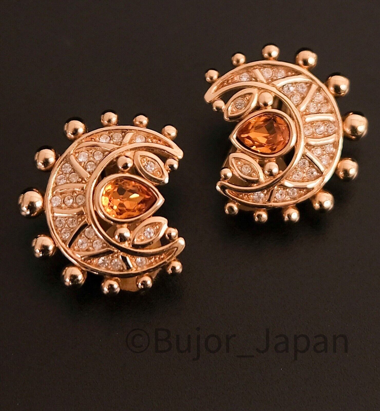 Dior Earrings Vintage moon , Christian Dior earrings , Crescent moon earrings , collectible Dior  earrings , Rare Dior earrings