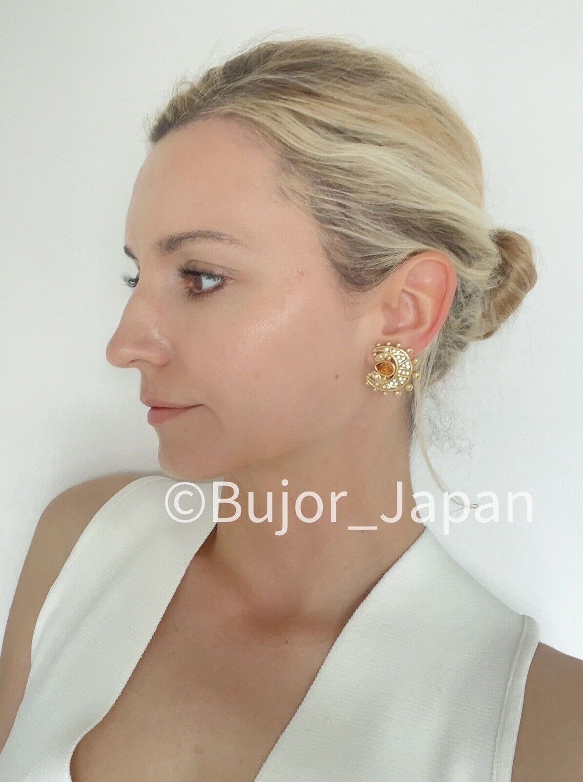 Dior Earrings Vintage moon , Christian Dior earrings , Crescent moon earrings , collectible Dior  earrings , Rare Dior earrings