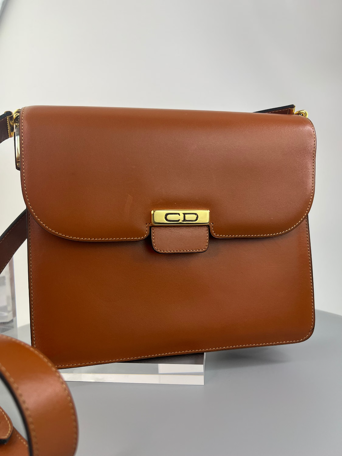 Christian Dior Bag Vintage Dior brown Bag leather Logo 3 Ways Shoulder Cross body Handbag, Made in France, Bag Leather Women, Vintage Bag