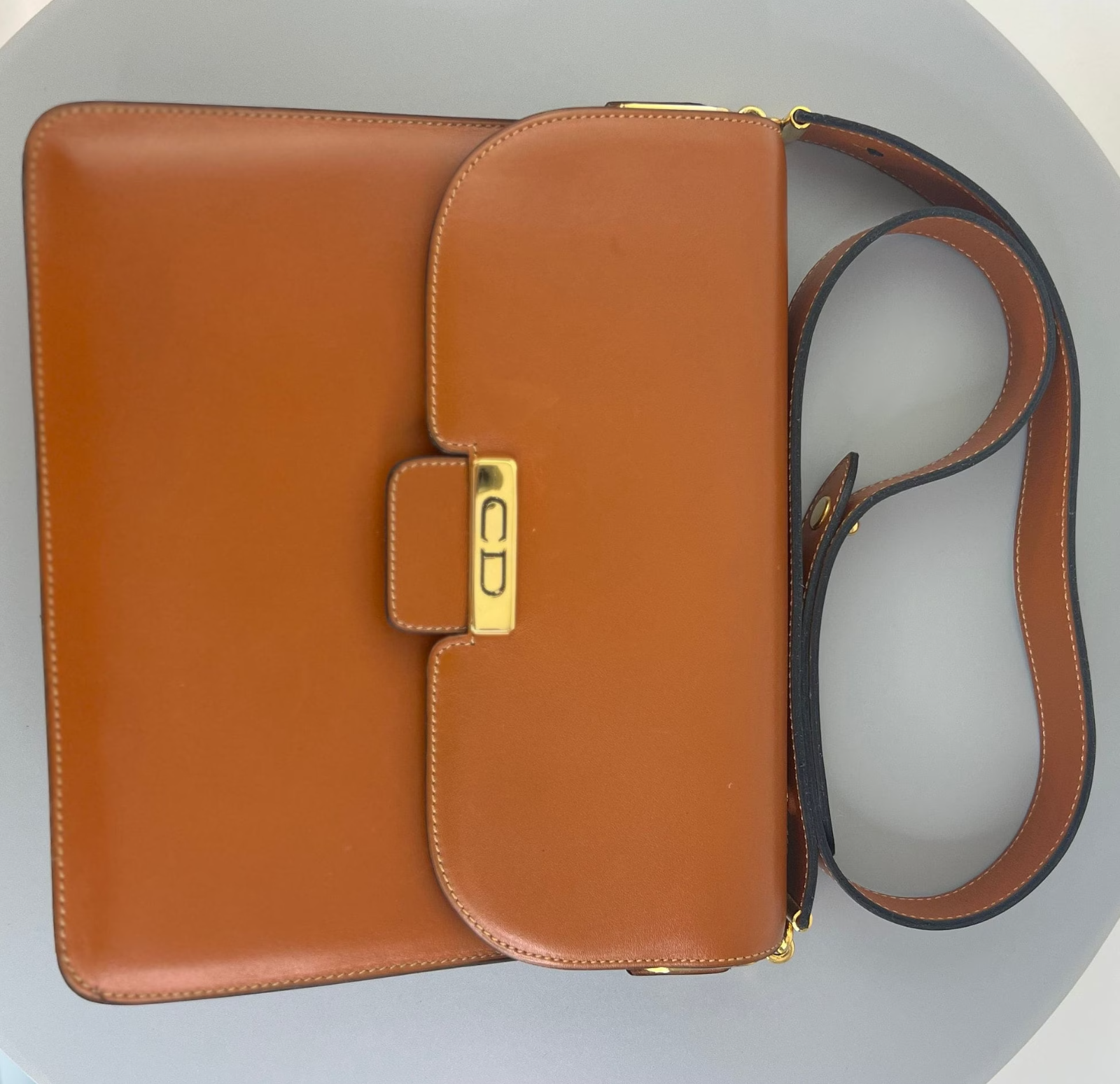 Christian Dior Vintage Brown Bag leather 3 Ways Shoulder Crossbody