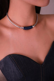 Vintage Givenchy Choker: Silver Plated G Logo Link, 1978 women necklace woman jewelry, vintage necklace