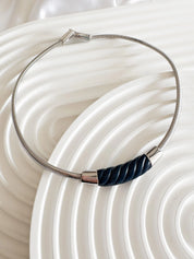 Vintage Givenchy Choker: Silver Plated G Logo Link, 1978 women necklace woman jewelry, vintage necklace