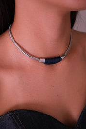 Vintage Givenchy Choker: Silver Plated G Logo Link, 1978 women necklace woman jewelry, vintage necklace