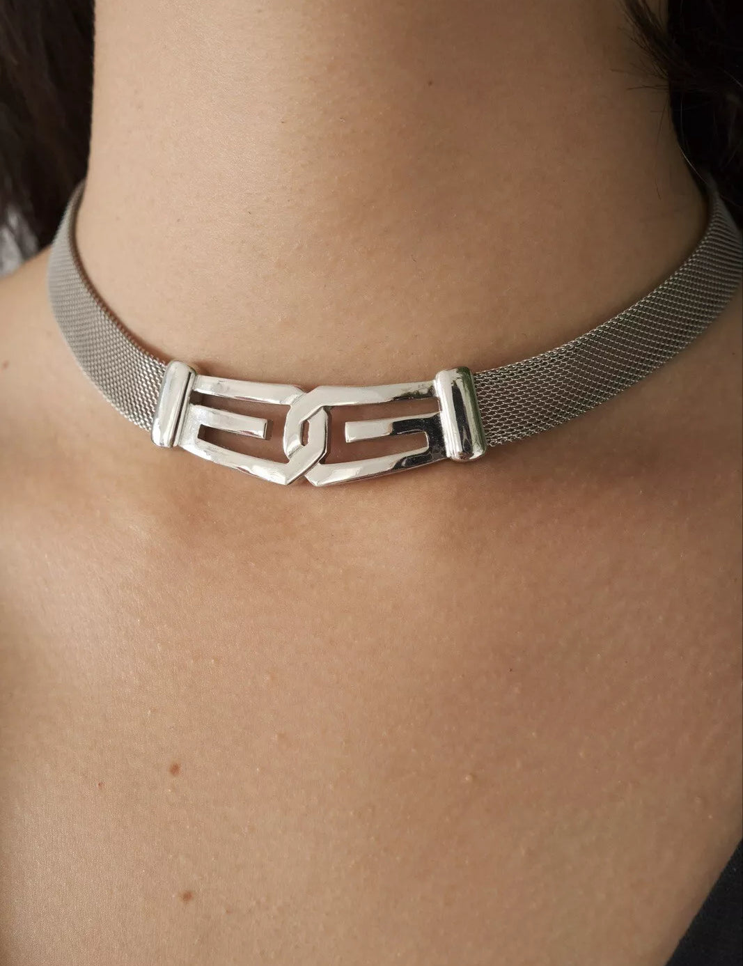 Vintage Givenchy Necklace 1977 , Givenchy Chunky Choker Necklace, Logo Givenchy Jewelry ,Designer High End Jewelry ,70s Vintage necklace,