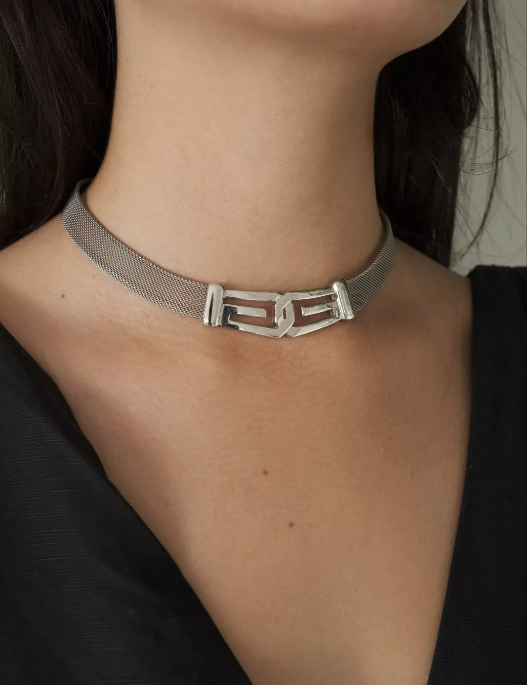 Vintage Givenchy Necklace 1977 , Givenchy Chunky Choker Necklace, Logo Givenchy Jewelry ,Designer High End Jewelry ,70s Vintage necklace,