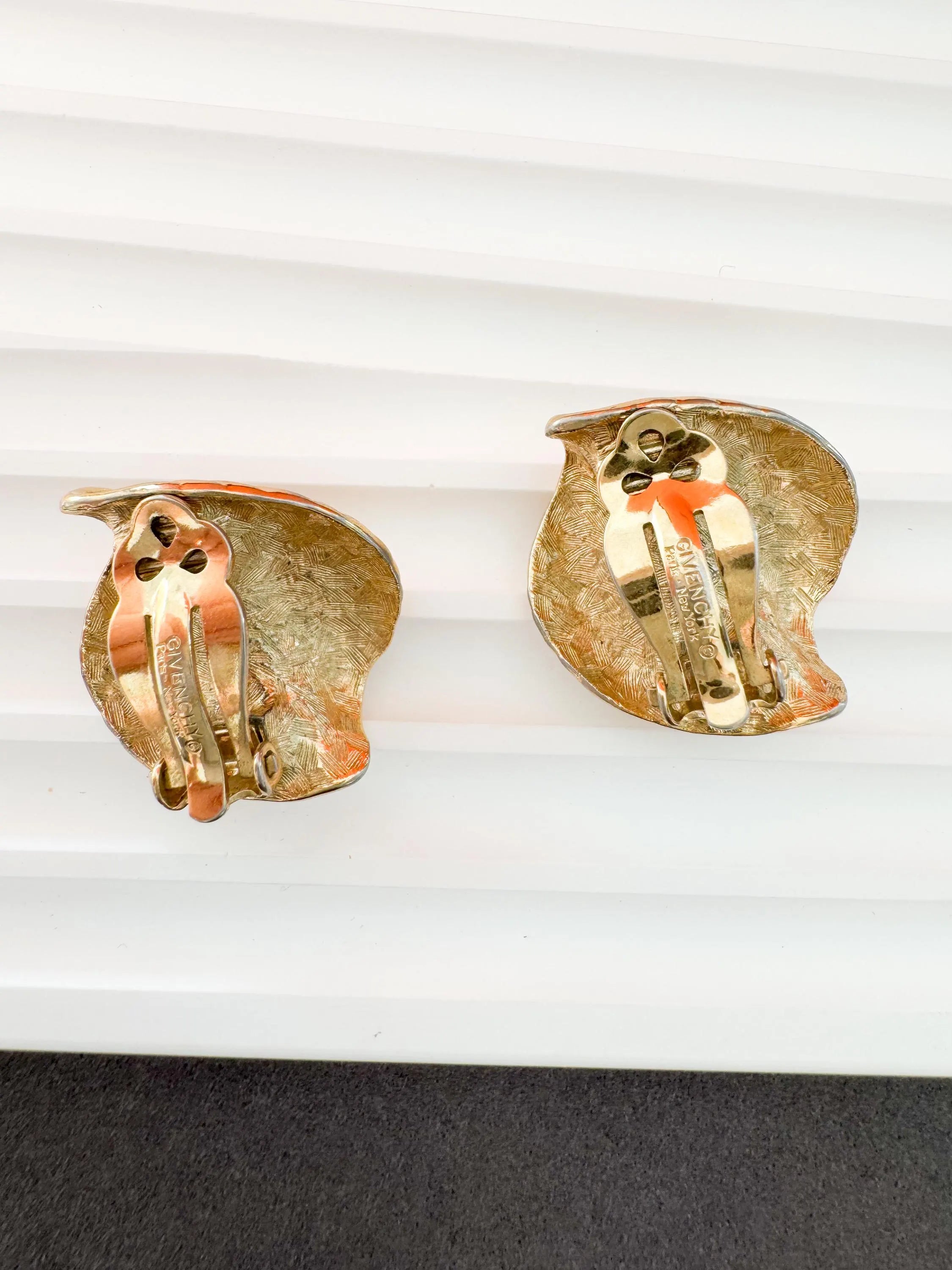 Vintage Givenchy Earrings, Givenchy leaf Earrings, Clip on Earrings, fashion earrings, Cute Earrings, Wedding Earrings, Gift for her