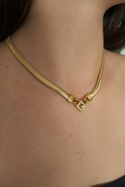 Vintage Givenchy Necklace, Vintage Gold Tone Necklace, Logo Necklace, Vintage Choker Necklace, Jewelry for Women, Gold Chain, Gift for her