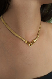 Vintage Givenchy Necklace, Vintage Gold Tone Necklace, Logo Necklace, Vintage Choker Necklace, Jewelry for Women, Gold Chain, Gift for her