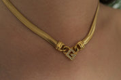 Vintage Givenchy Necklace, Vintage Gold Tone Necklace, Logo Necklace, Vintage Choker Necklace, Jewelry for Women, Gold Chain, Gift for her