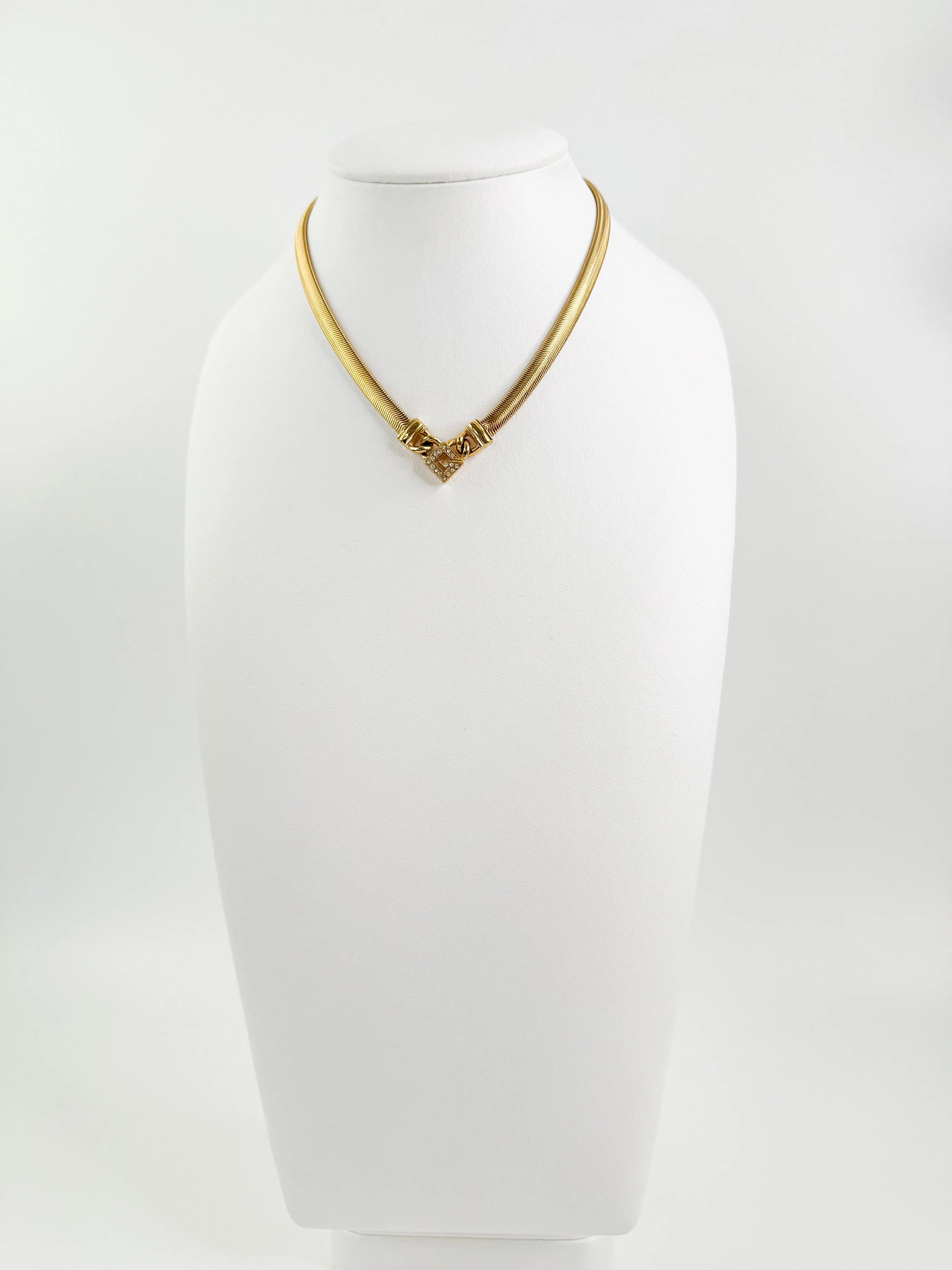 Vintage Givenchy Necklace, Vintage Gold Tone Necklace, Logo Necklace, Vintage Choker Necklace, Jewelry for Women, Gold Chain, Gift for her