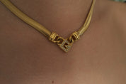 Vintage Givenchy Necklace, Vintage Gold Tone Necklace, Logo Necklace, Vintage Choker Necklace, Jewelry for Women, Gold Chain, Gift for her