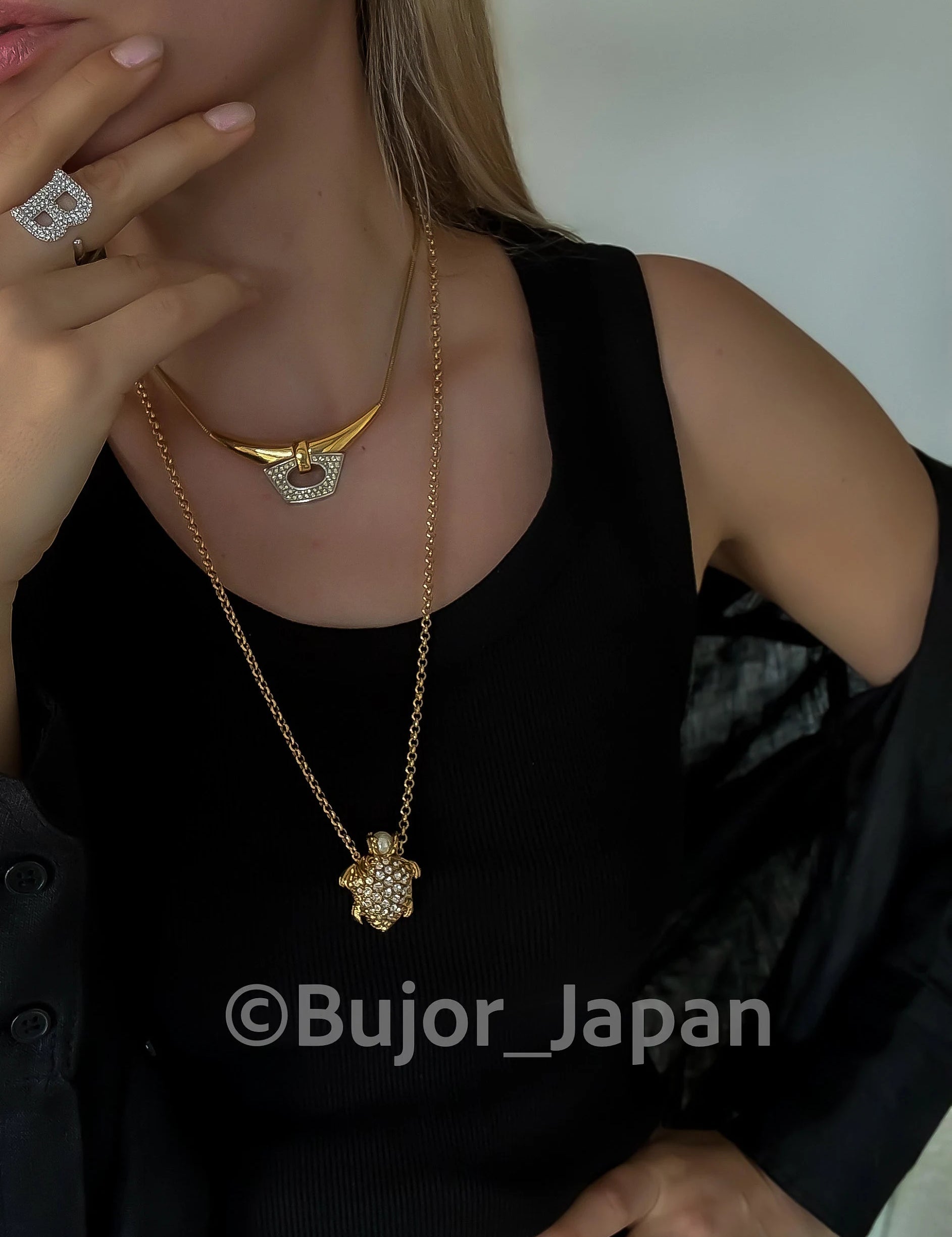Vintage 1977 Givenchy Necklace, Dainty Gold Filled Charm Necklace, necklace for mom, sparkling necklace, Choker Necklace Gold