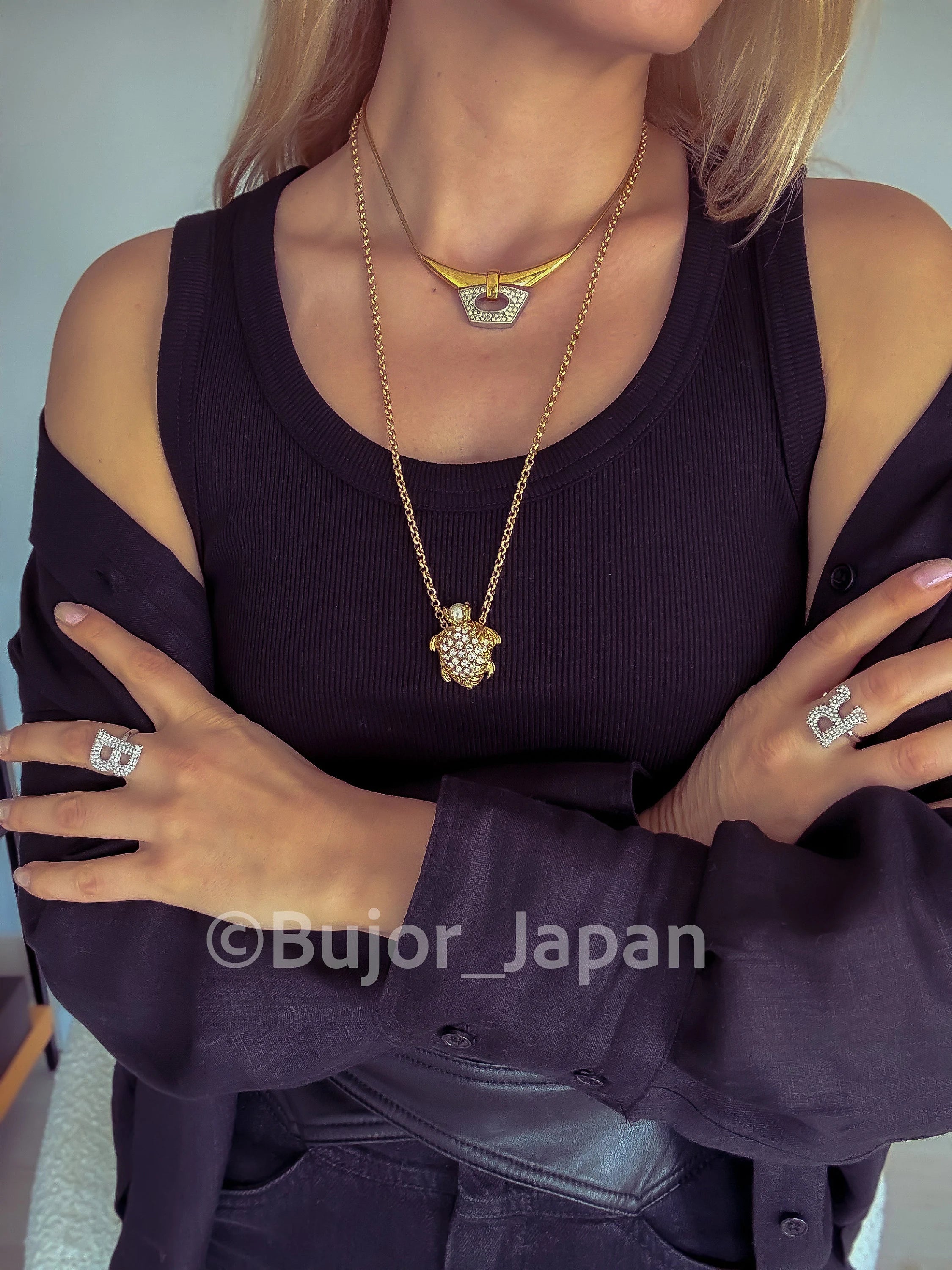 Vintage 1977 Givenchy Necklace, Dainty Gold Filled Charm Necklace, necklace for mom, sparkling necklace, Choker Necklace Gold