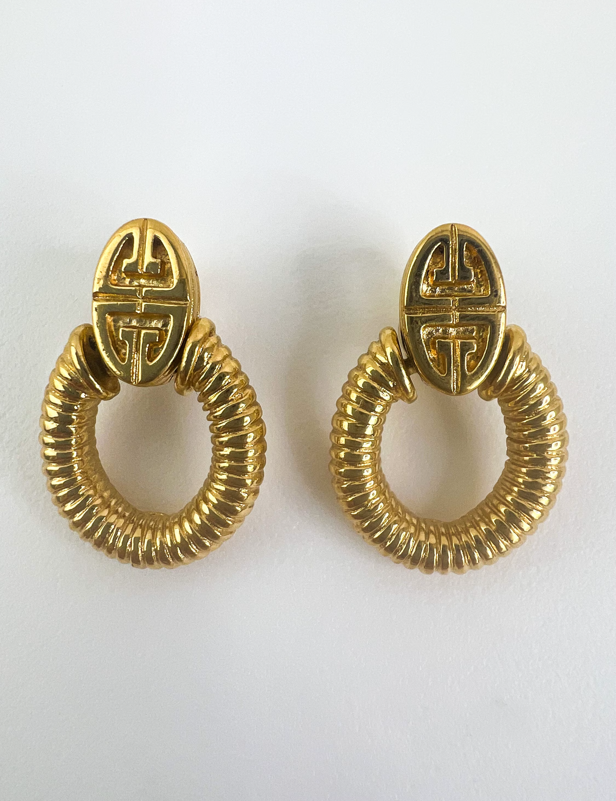 Givenchy Vintage Hoop Earrings, Gold Filled Hoop Earrings, Statement Earrings, Gift for Her, Jewelry for Women, Bridal Jewelry, gift for mom