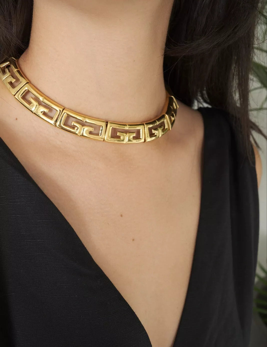 Givenchy Necklace 1980s, Givenchy Necklace G Monogram Logo Link Vintage, Y2K Link Necklace, Gift for Her, Personalized Gifts, Rare Vintage
