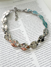 Vintage Givenchy Necklace Choker, wedding choker, Diamond  silver Necklace Givenchy, Vintage Necklace Chain, Bridal necklace, gift for her