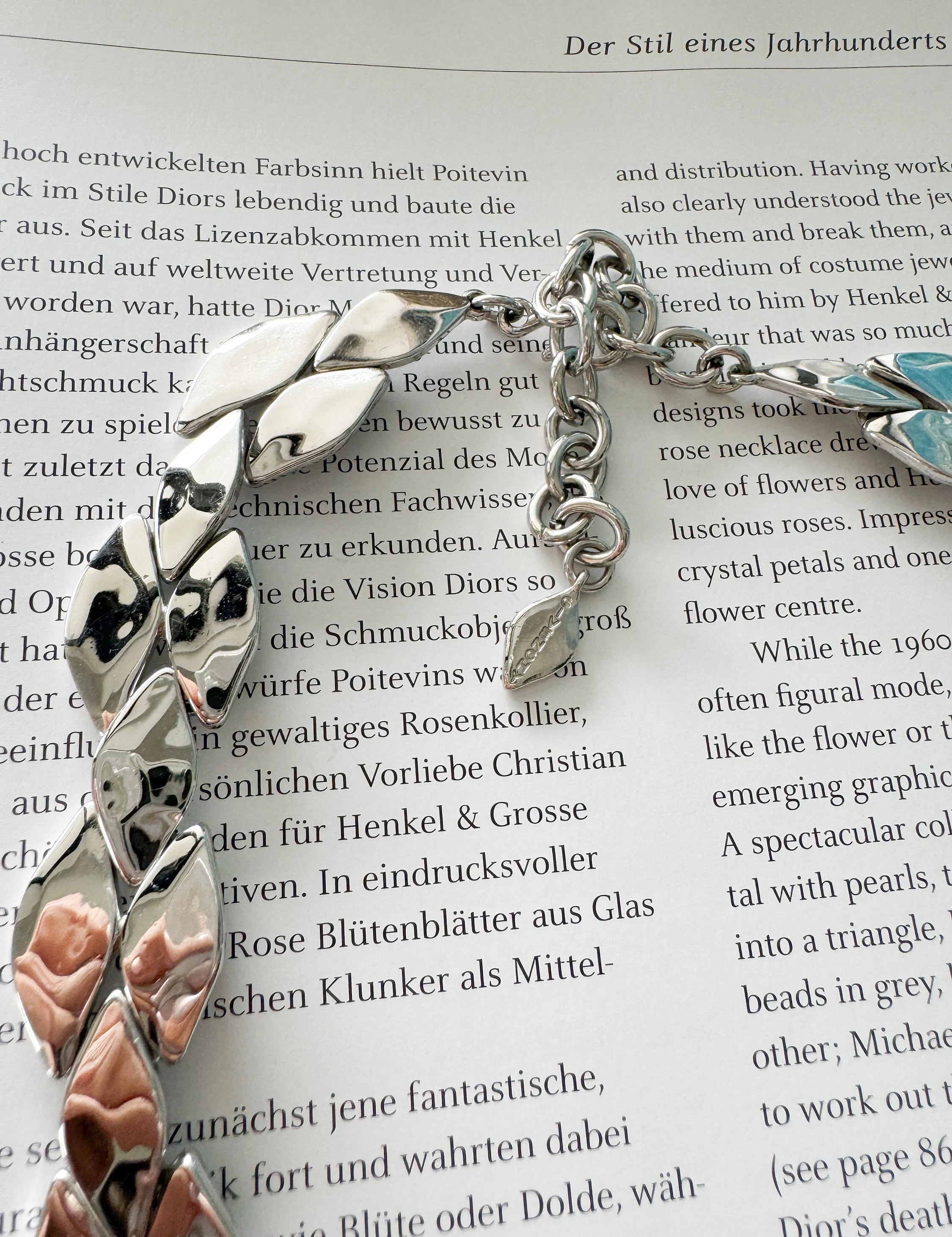 Vintage Givenchy Necklace Choker, wedding choker, Diamond  silver Necklace Givenchy, Vintage Necklace Chain, Bridal necklace, gift for her