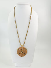 Vintage Givenchy Necklace, Givenchy Orange Long necklace, Necklace Gold, Vintage Necklace Pendant, Jewelry for Women, Gift for her