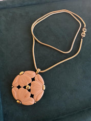 Vintage Givenchy Necklace, Givenchy Orange Long necklace, Necklace Gold, Vintage Necklace Pendant, Jewelry for Women, Gift for her
