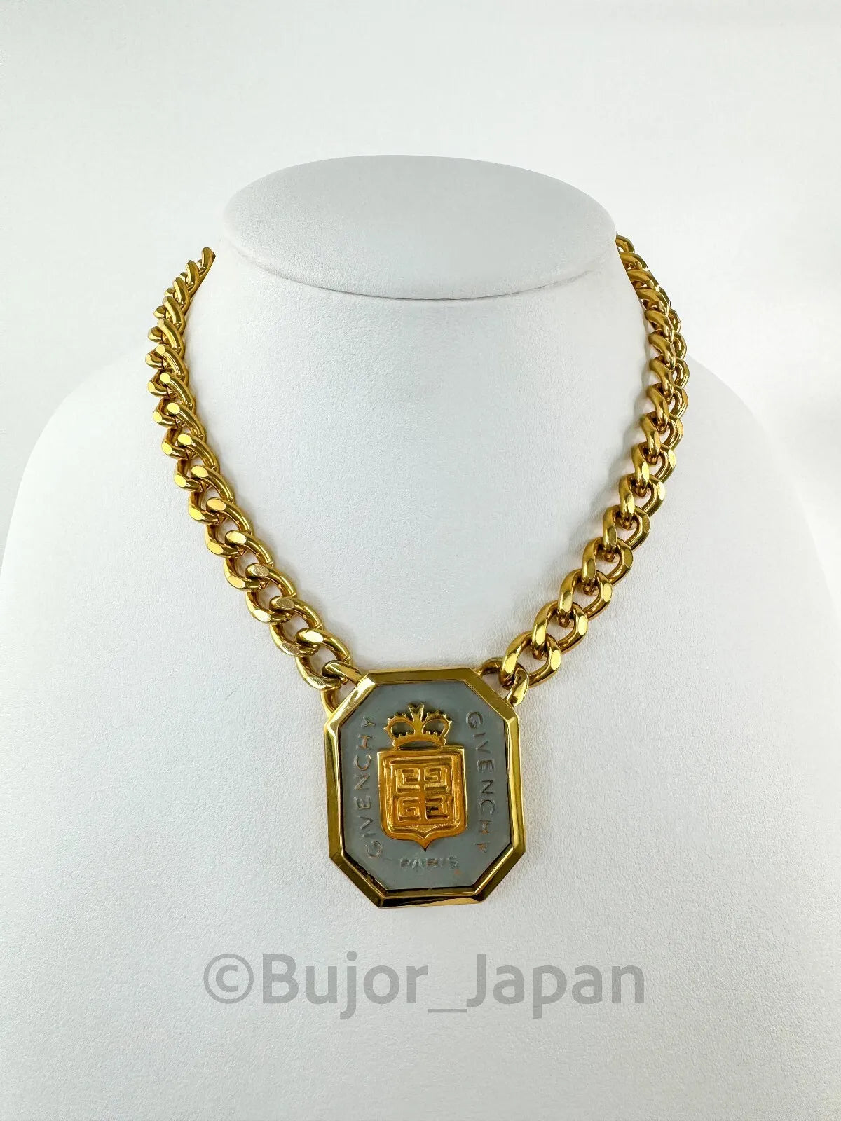Vintage Givenchy Necklace, Givenchy Logo Charm Necklace, Gold Tone Necklace, Choker Necklace, Chain Necklace, Vintage Necklace Unisex