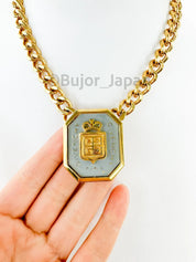 Vintage Givenchy Necklace, Givenchy Logo Charm Necklace, Gold Tone Necklace, Choker Necklace, Chain Necklace, Vintage Necklace Unisex