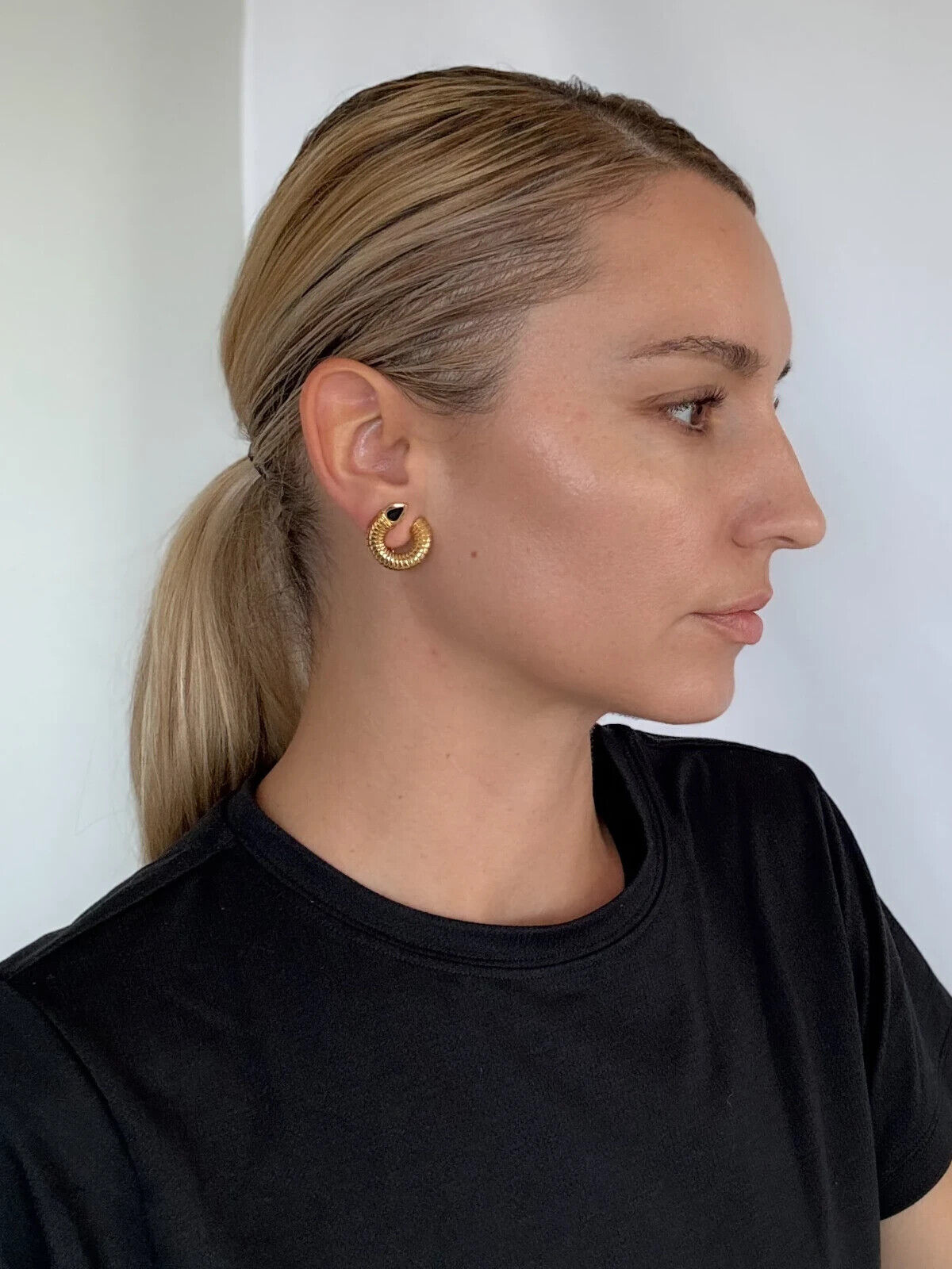 Givenchy gold Serpent  Earrings, Vintage Earrings, 18k Bridal Jewelry, Gold earrings, Wedding Jewelry, Jewelry for Women, casual vintage