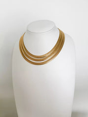 Vintage Givenchy Necklace bracelet set Gold matte snake chain , vintage gift necklace, jewelry sets for women,  Anniversary Gift