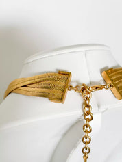 Vintage Givenchy Necklace bracelet set Gold matte snake chain , vintage gift necklace, jewelry sets for women,  Anniversary Gift