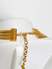Vintage Givenchy Necklace bracelet set Gold matte snake chain , vintage gift necklace, jewelry sets for women,  Anniversary Gift