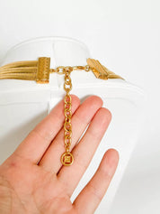 Vintage Givenchy Necklace bracelet set Gold matte snake chain , vintage gift necklace, jewelry sets for women,  Anniversary Gift