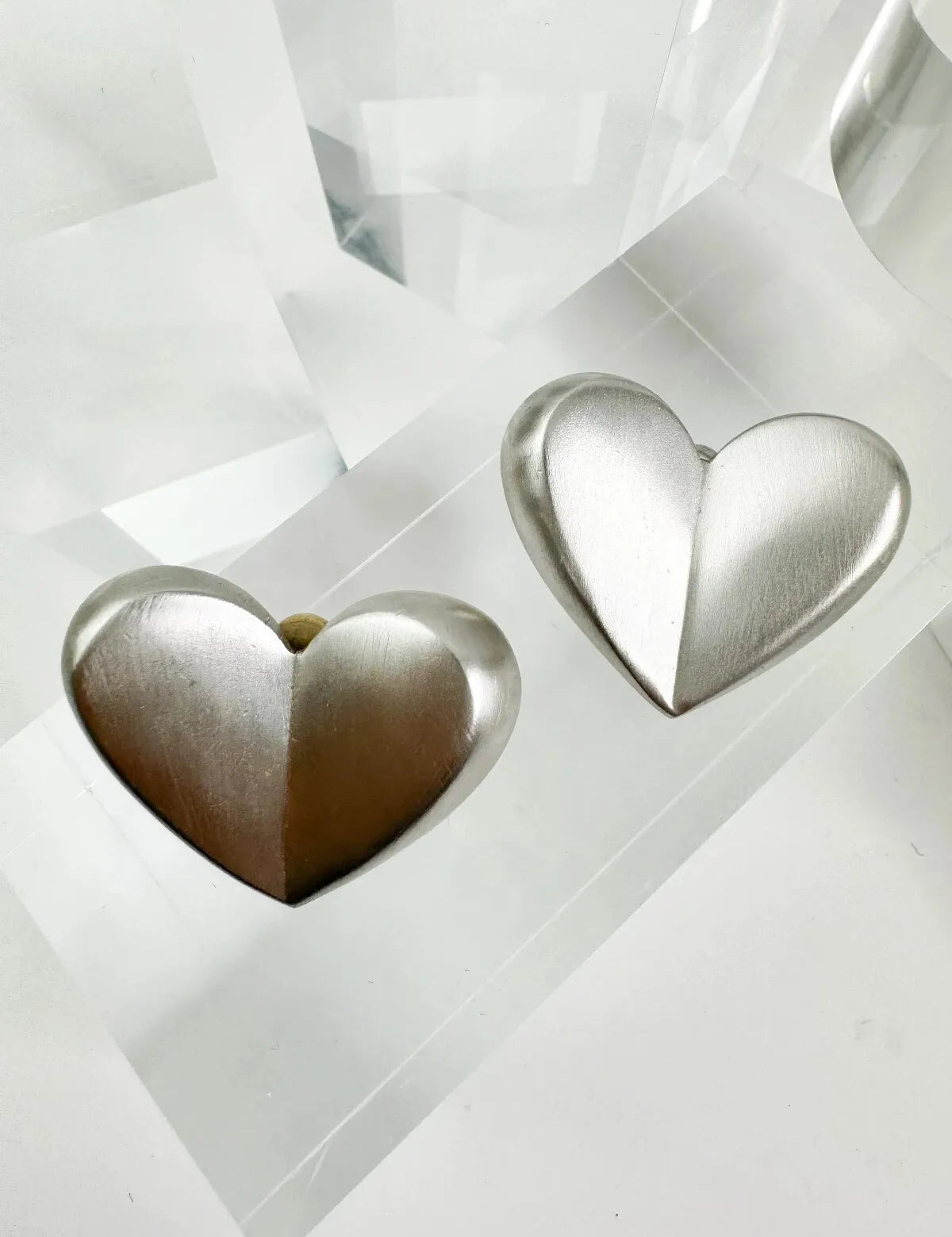 Vintage Givenchy Earrings, Givenchy Silver heart Earrings, Clip on Earrings, fashion earrings, Cute Earrings, Wedding Earrings, Gift for her