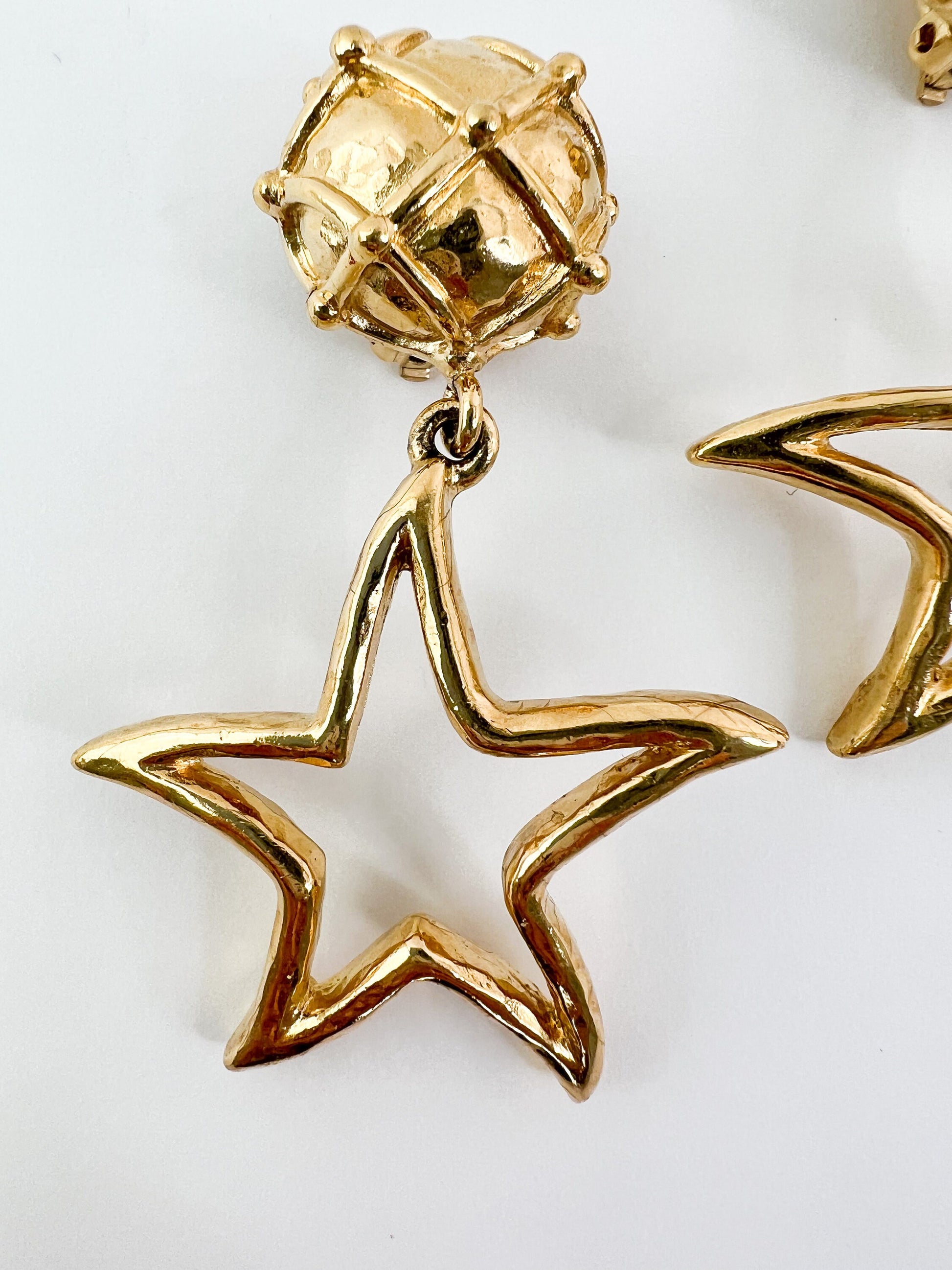Vintage Givenchy Earrings, Vintage Givenchy Star Earrings, Givenchy dangle earrings , Vintage Givenchy jewelry, Givenchy collectible