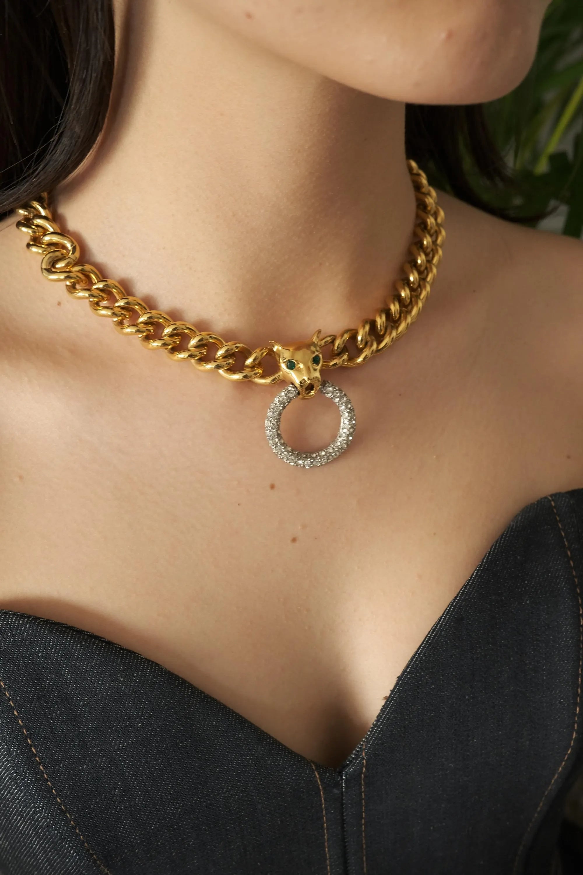 Vintage Givenchy Necklace, Leopard Chunky Choker Necklace, Logo Givenchy Jewelry, Designer High End Jewelry, 80s Vintage, Vintage Necklace
