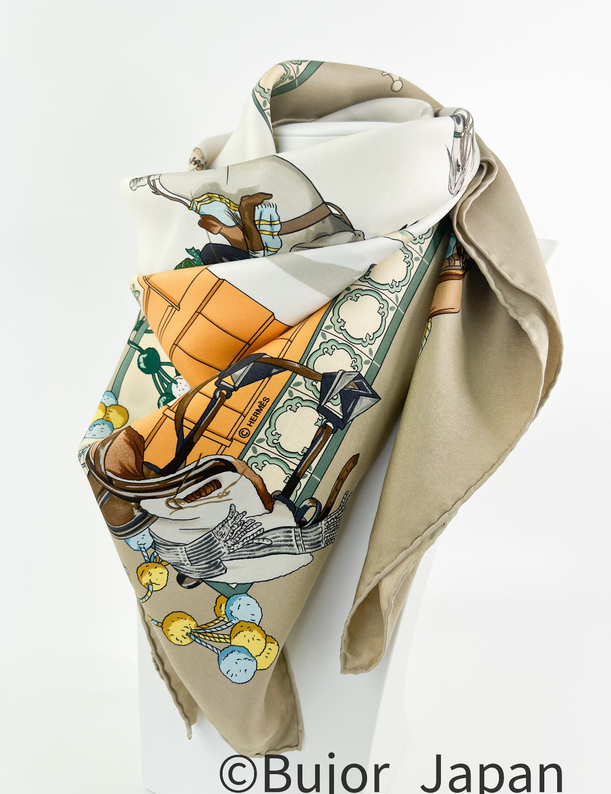 Hermes Scarf Vintage Real Escuela Andaluza Del Arte Ecuestre, Silk scarf, gift for her, Made in france scarf, Silk Scarves, Hermes Carre