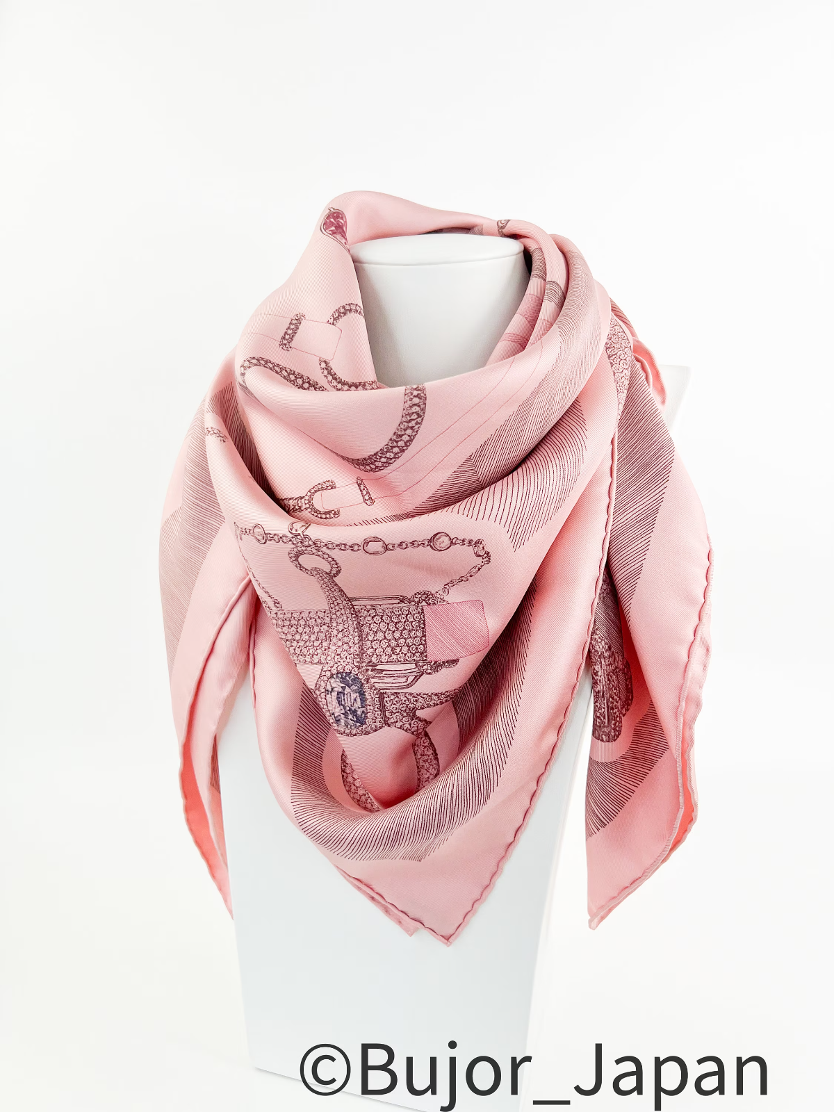 Herme scarf, Hermes Scarf "Etude pour une Parure de Gala" Vintage silk scarf, 90 cm Silk pink Carre jewelery 35" Gift for her, Head Scarf