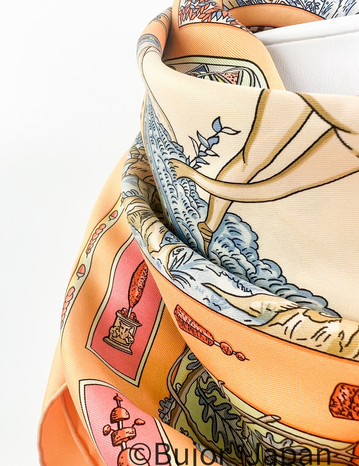 Hermes scarf "Le Songe de Poliphile", Vintage silk scarf made in France, Head scarf, Scarf 90cm, Accessories for Women, Silk Scarves