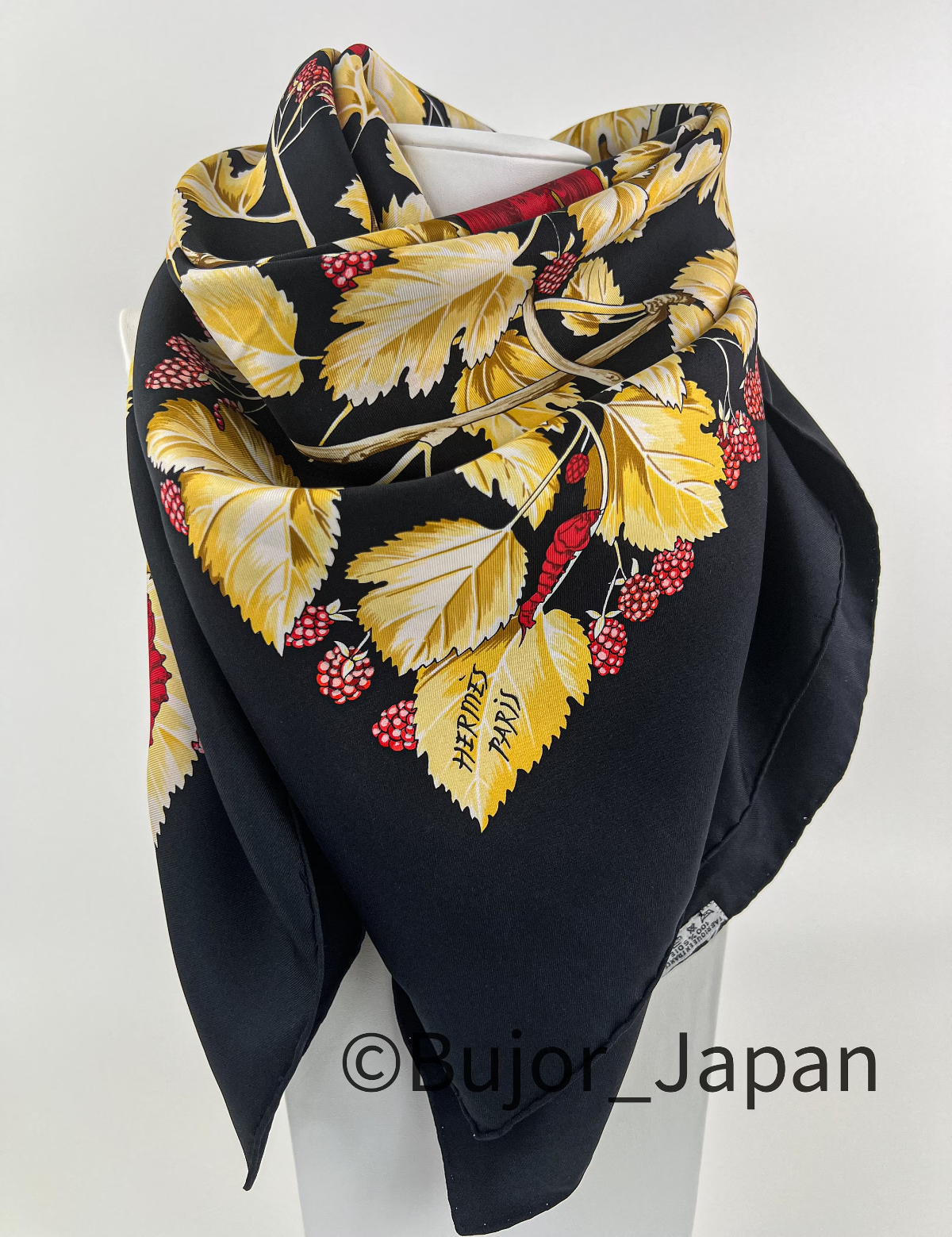 Vintage Hermes Scarf, I’ARBRE de SOIE, Vintage Silk Scarf black,  Made in France, Silk Scarves, Accessories for Women, Gift for her