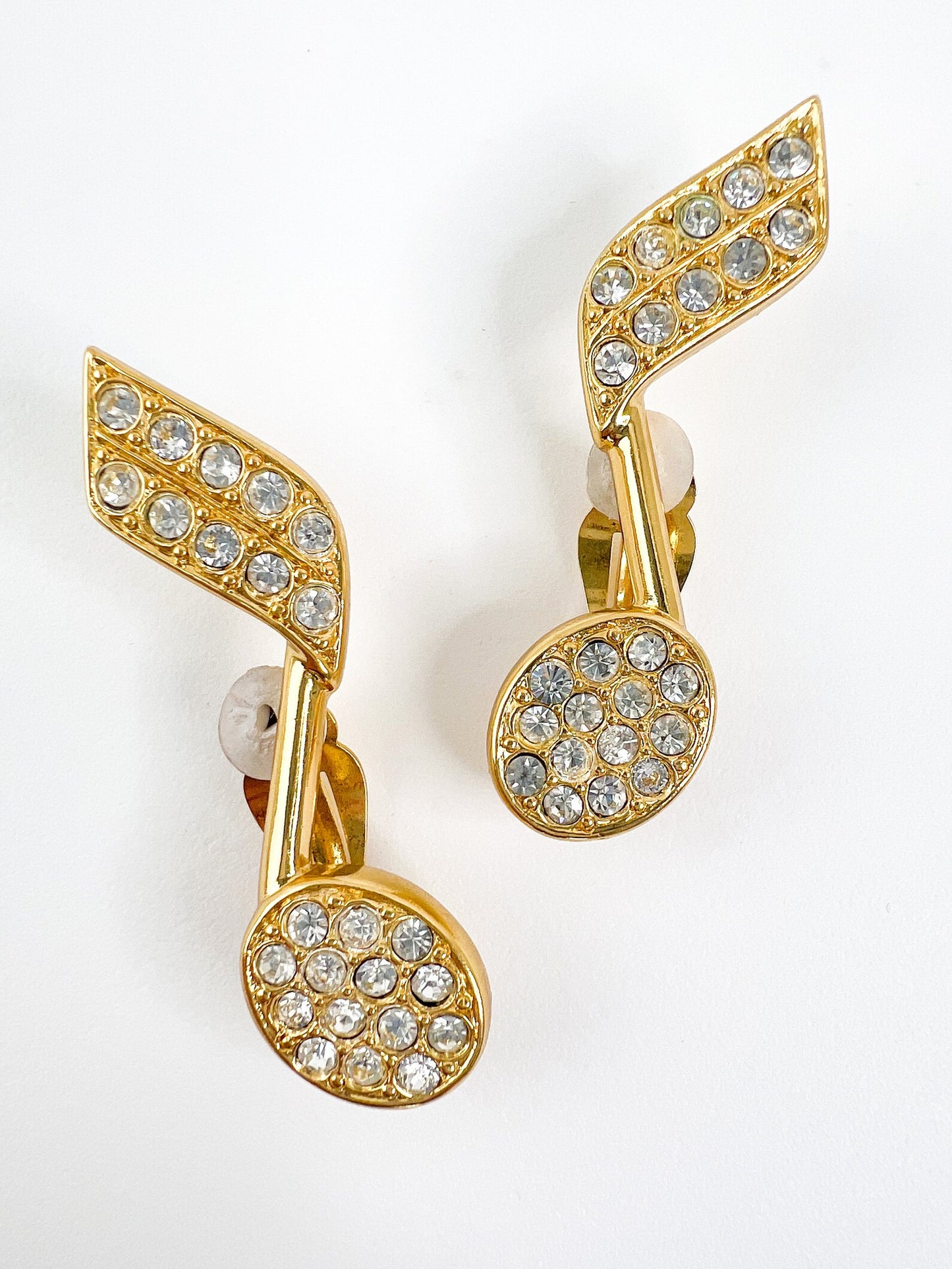 【SOLD OUT】 YSL Yves Saint Laurent Vintage Earrings Musical Note Pink Made in France