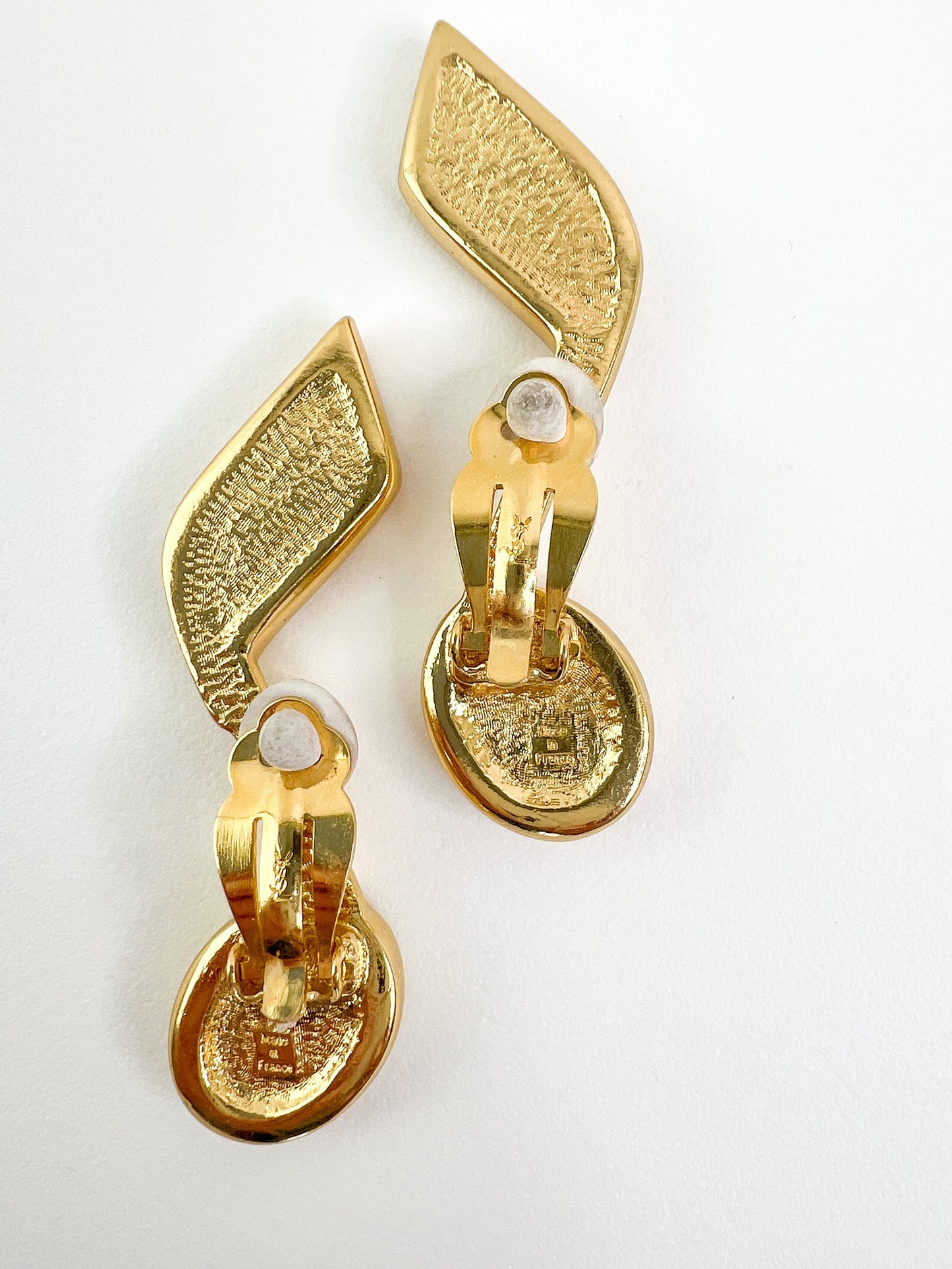 【SOLD OUT】 YSL Yves Saint Laurent Vintage Earrings Musical Note Pink Made in France