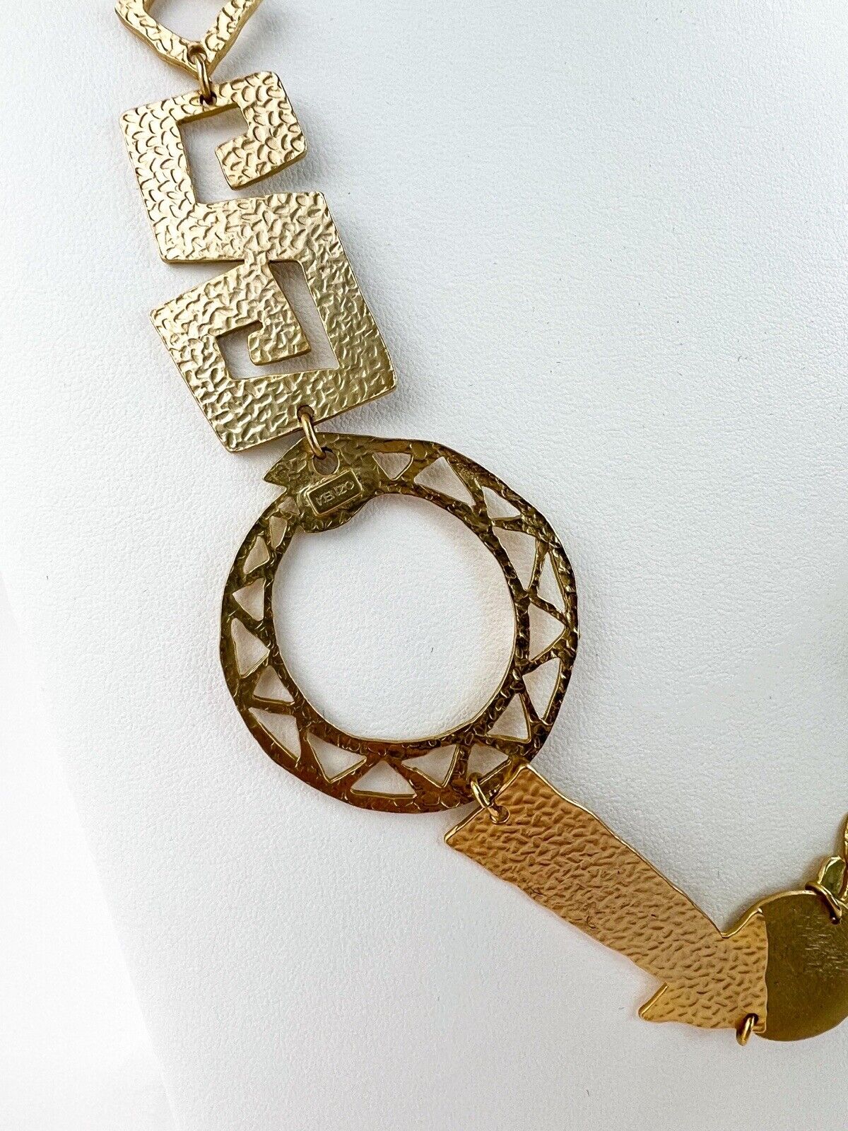 Vintage Kenzo necklace , ARROW NECKLACE, antique symbols  necklace, Necklace Gold, vintage Necklace, Necklace Large, gift for her