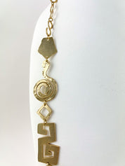 Vintage Kenzo necklace , ARROW NECKLACE, antique symbols  necklace, Necklace Gold, vintage Necklace, Necklace Large, gift for her