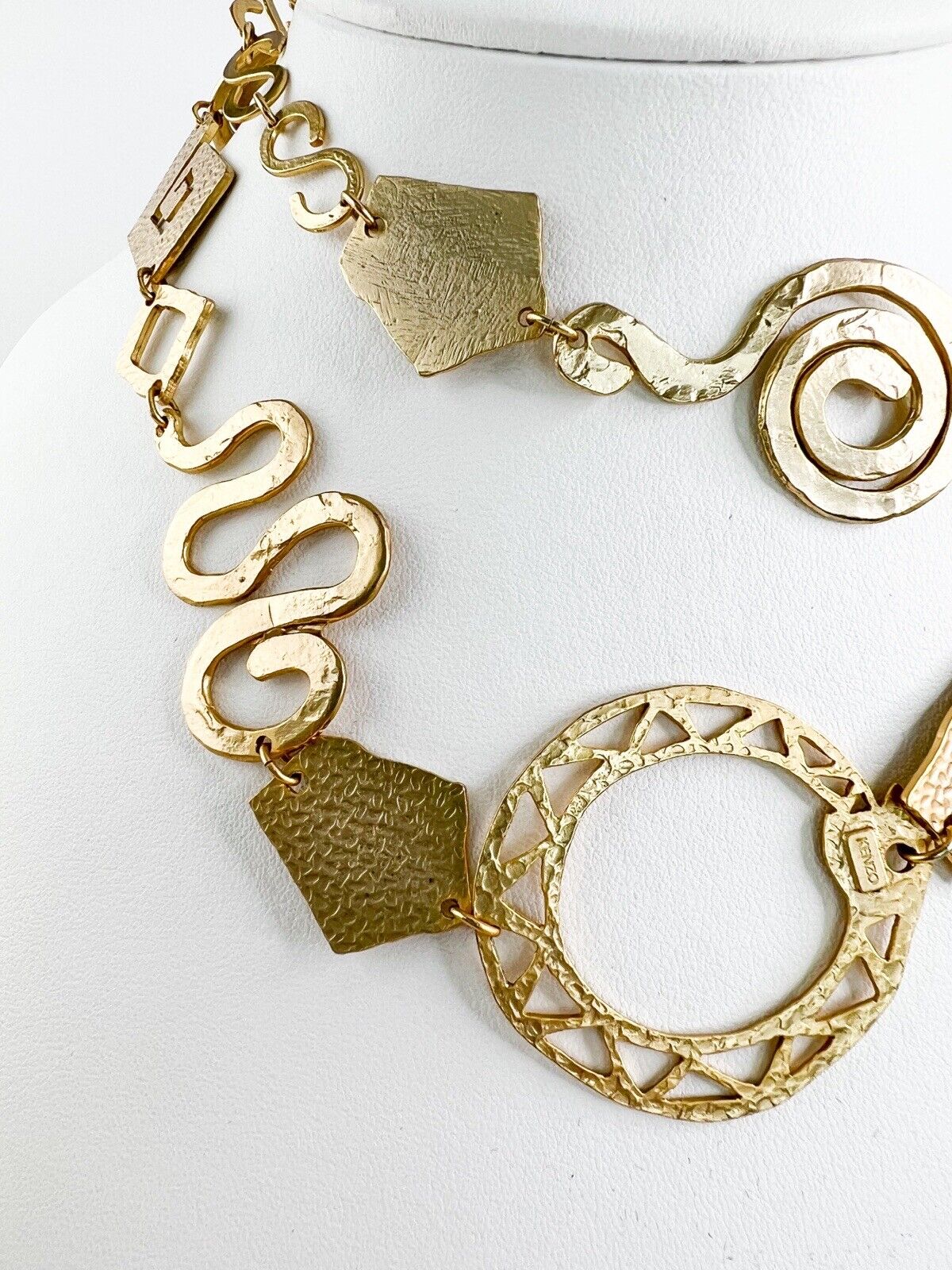Vintage Kenzo necklace , ARROW NECKLACE, antique symbols  necklace, Necklace Gold, vintage Necklace, Necklace Large, gift for her