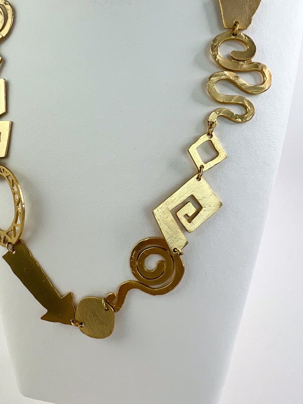 Vintage Kenzo necklace , ARROW NECKLACE, antique symbols  necklace, Necklace Gold, vintage Necklace, Necklace Large, gift for her