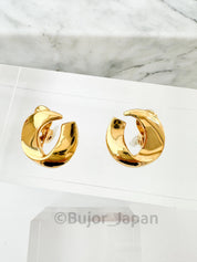Vintage Monet Earrings, Vintage Earrings Gold, Minimalist Earrings, Vintage Jewelry, Bridal Earrings, Twist earrings, Jewelry for Women