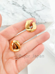 Vintage Monet Earrings, Vintage Earrings Gold, Minimalist Earrings, Vintage Jewelry, Bridal Earrings, Twist earrings, Jewelry for Women