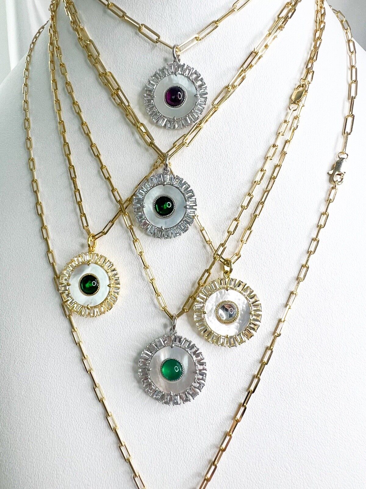 Dainty Necklace,  Mother of pearl Necklace, solar eclipse necklace, Green onyx necklace, Green necklace, gift for her , sun necklace love