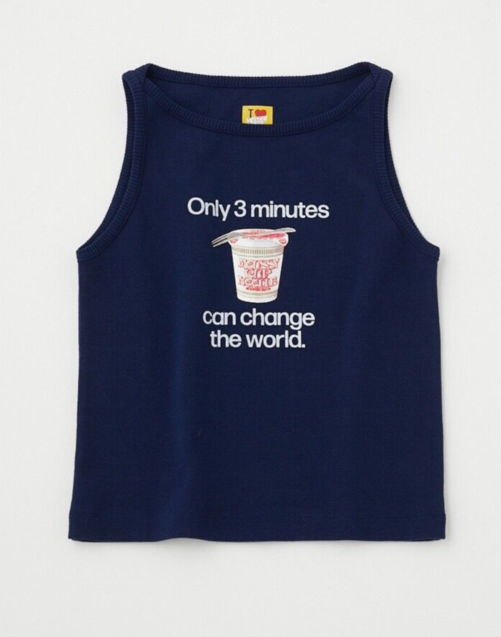 Moussy Cup Noodle 3 minutes Vintage cotton tank top, Japanese Fashion, woman clothes, tank top women, Cotton tops