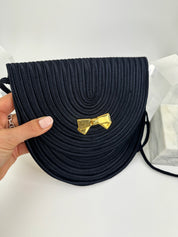 Vintage Nina Ricci Silk  shoulder bag , Nina Ricci Ribbon black bag, Vintage bag, Bags for dress, Crossbody Bag, shoulder bags small