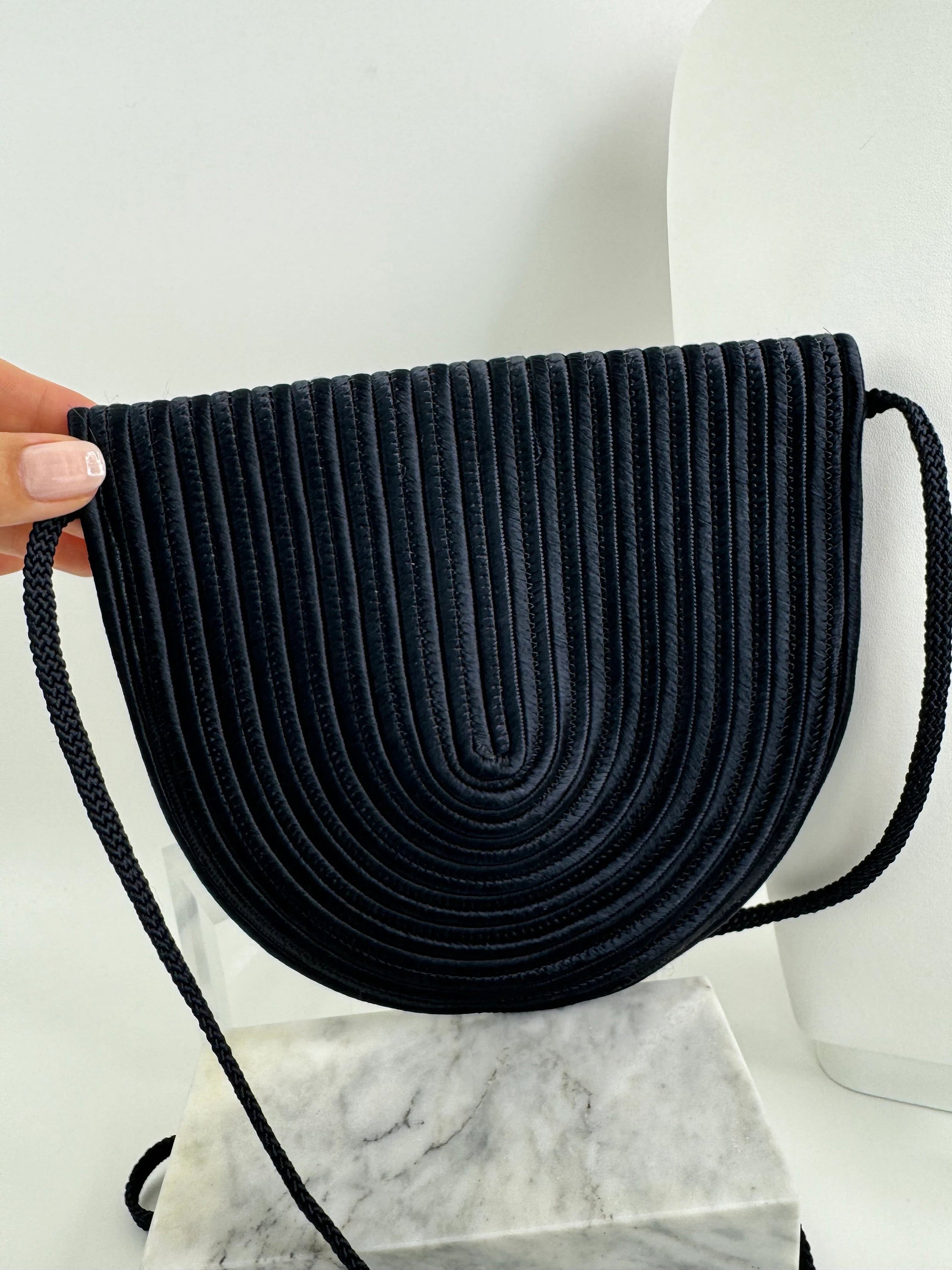 Vintage Nina Ricci Silk  shoulder bag , Nina Ricci Ribbon black bag, Vintage bag, Bags for dress, Crossbody Bag, shoulder bags small